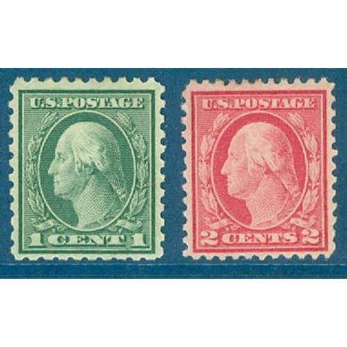 Usa 1918 - Washington - 1 Et 2 Cents - Scott 525 526 - Neufs Trace De Charnière