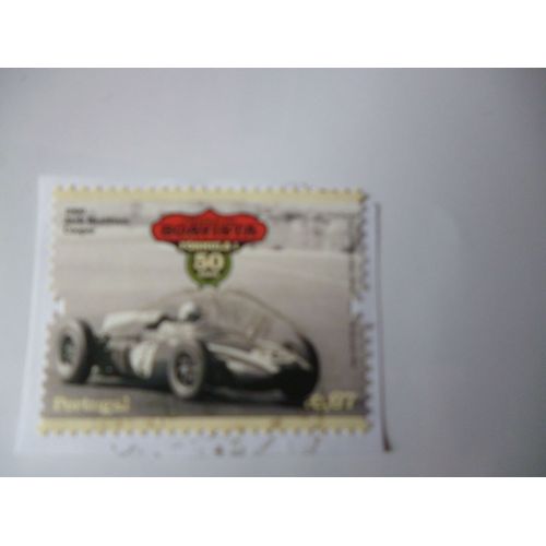 Timbre "Portugal :Jacques Brabbam Formule 1 :1960".