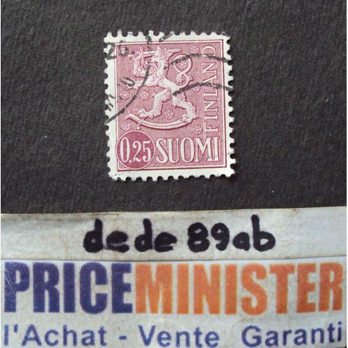Finlande.. 0.25 Suomi . Lion Héraldique . Oblitéré.