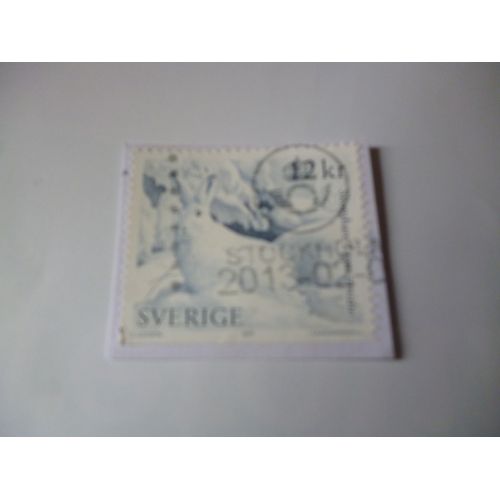 Timbre " Suède :Lièvre Blanc 2009".