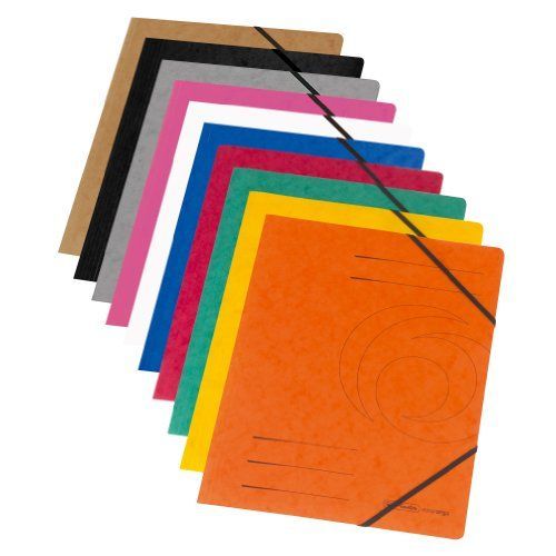 Herlitz 11166816 Colorspan Chemise À Cordon Élastique A4 Carton 355 G/M Coloris Assortis Lot De 10 Import Allemagne