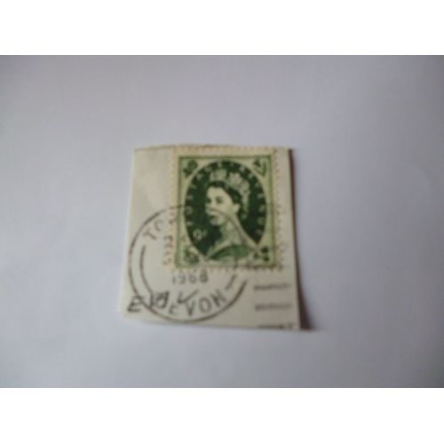 Timbre "Royaume Uni:La Reine Elisabeth Ii :1968".