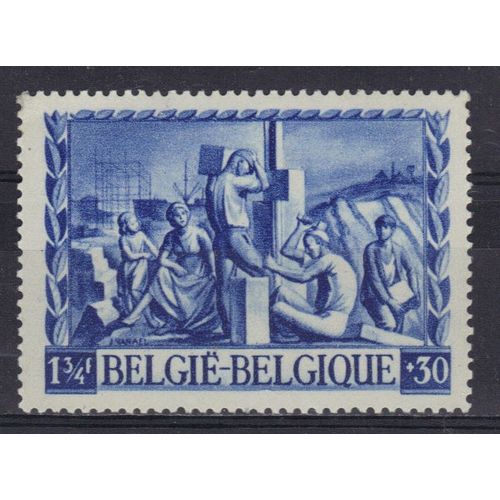 Belgique 1945 : Au Profit Des Sinistrés : Union Des Flamands Et Des Wallons Dans La Reconstruction - Timbre Outremer Neuf *