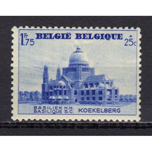 Belgique 1938 : Au Profit De La Basilique De Koekelberg : Choeur - Timbre 1 F. 75  +  25 C. Outremer Neuf **