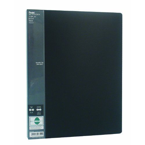 Pentel Dcf646a Dossier De Présentation A3/A4 60 Pochettes Noir Import Allemagne