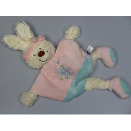 Doudou lapin Tex Baby Carrefour beige