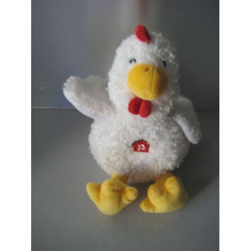 Doudou Peluche Poule Ou Coq Blanc Gipsy 18 Cm