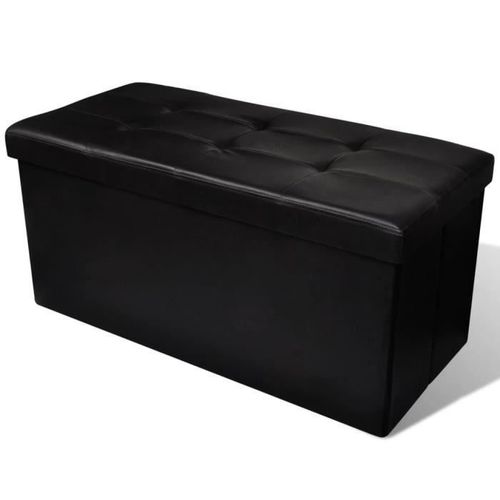 Banc de rangement pliable Noir