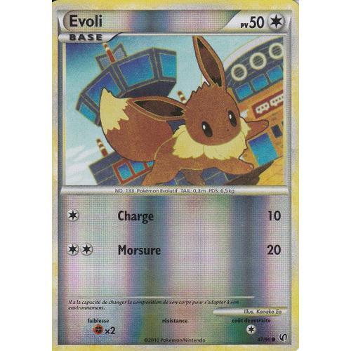 Carte Pokemon - Evoli - 47/90 - Reverse - H.S Indomptable -