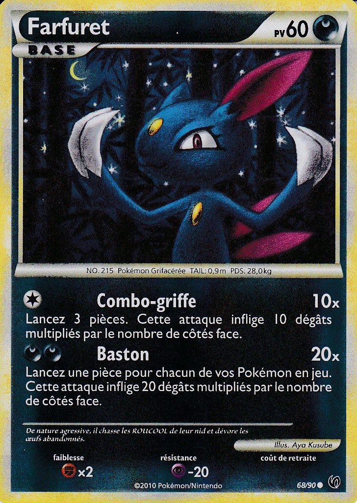 Carte Pokemon - Farfuret - 68/90 - Holo Reverse - H.S Indomptable -