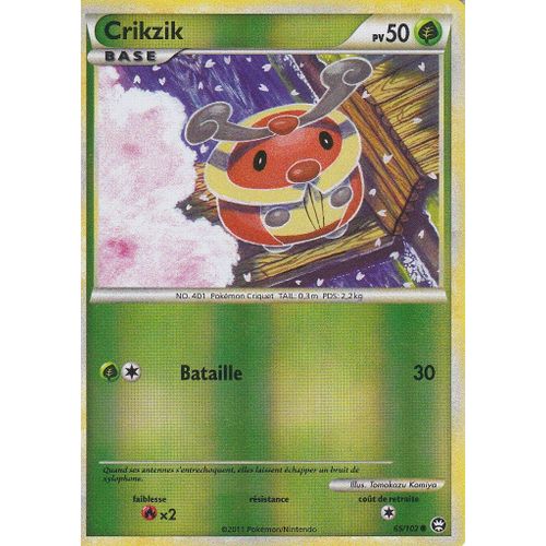 Carte Pokemon - Crikzik - 65/102 - Holo Reverse - H.S Triomphe -