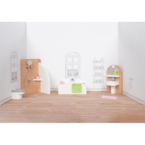 Goki Poppenhuismeubel - Badkamer