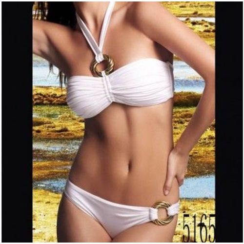 *** Discontinued *** Maillot De Bain : Bikini Bandeau Blanc