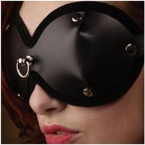 Masque Bondage Et Loup En Cuir Avec Boucle Sur Le Devant