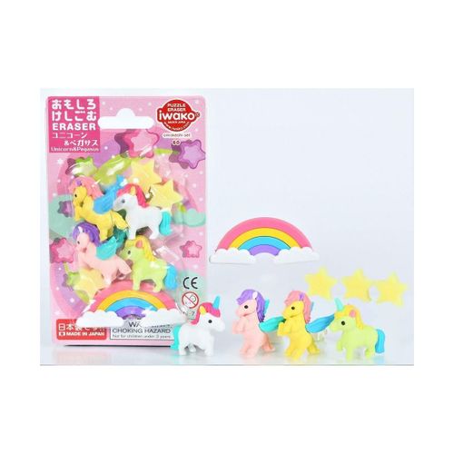 Iwako Blister Pack/Unicorn & Pegasus (8 Pcs)