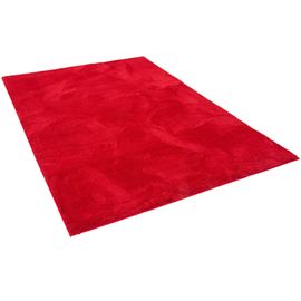 Pergamon Tapis Pour Enfants À Poils Longs Super Doux Silky Kids Rouge 140x200 Cm