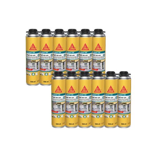 Lot de 12 mousses expansives tout en un SIKA - SikaBoom 528 - 500ml