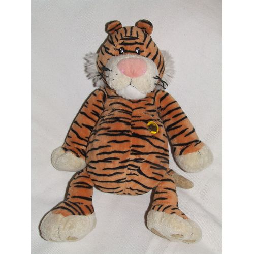 Tigre Wild Keel Toys Doudou Chien Marron Rayé Peluche De 38 Cm