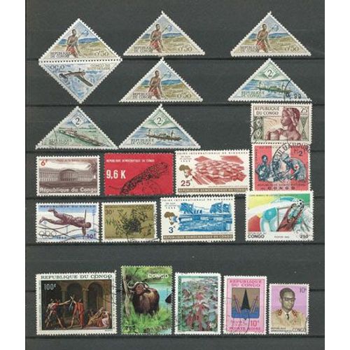 Congo Republique - Lot Timbres Divers (1).