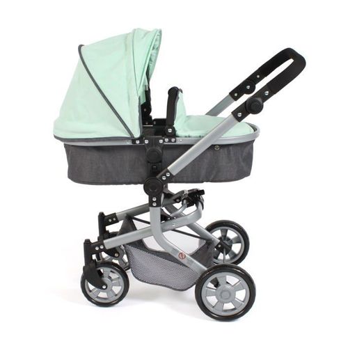 Bayer Chic - 595-67 - 2000 - Poussette Combinee Mika, 2 En 1 Pour Enfants De 4 A 8 Ans, Melange Anthracite, Menthe