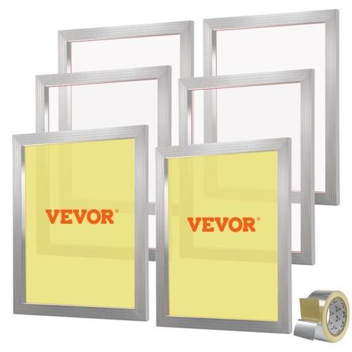 Lot De 6 Cadres De Sérigraphie - Vevor - Kit De Sérigraphie En Alu50,8 X 61 Cm Mailles 110