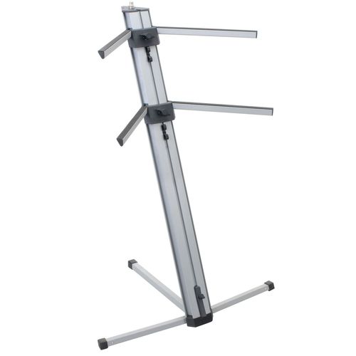 Classic Cantabile Ks-100 Support De Clavier Double En X En Argent