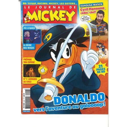 Le Journal De Mickey 3207  -  Fiche Exposé  Sur Léonard De Vinci