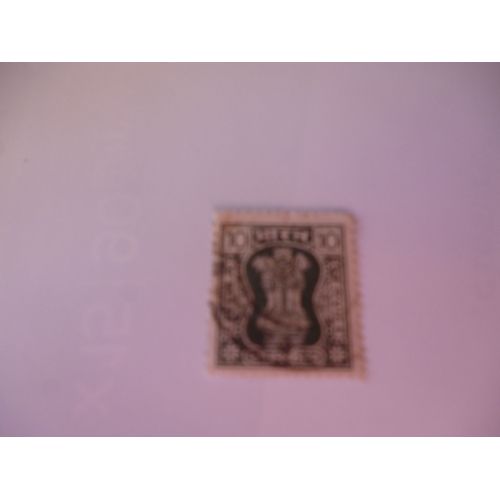 Timbre "India Service :3 Lions".10.