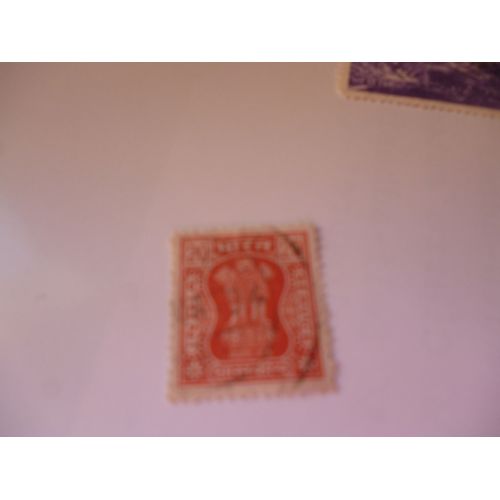 Timbre "India Service :3 Lions".20.