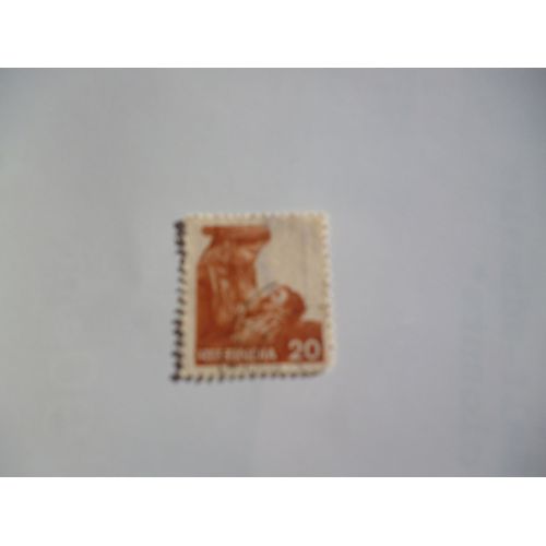 Timbre "Inde:Femme Et Enfant".