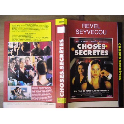 Tv Video Jaquette Du Film Choses Secrètes.Réalisation:Jean Claude Brisseau Avec Coralie Revel Sabrina Seyvecou Roger Mirmont