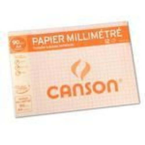 Canson Papier à dessin millimétré 12 feuilles A4 90g