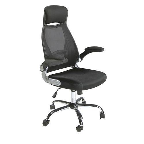 Chaise De Bureau Pivotante En Tissu Noir