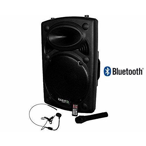 Public Adress mobile MP3 800W + 2 mic PORT15VHF-BT