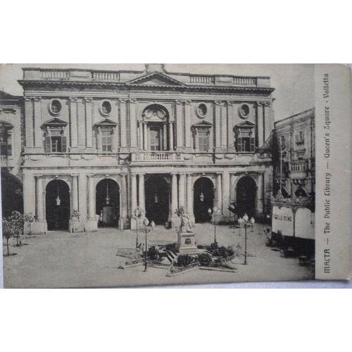 Malte La Bibliothèque Et Le Square Valletta