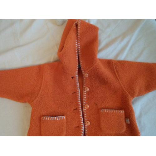 Veste Orange Avec Capuche Et Pompon Sergent Major 3 Mois