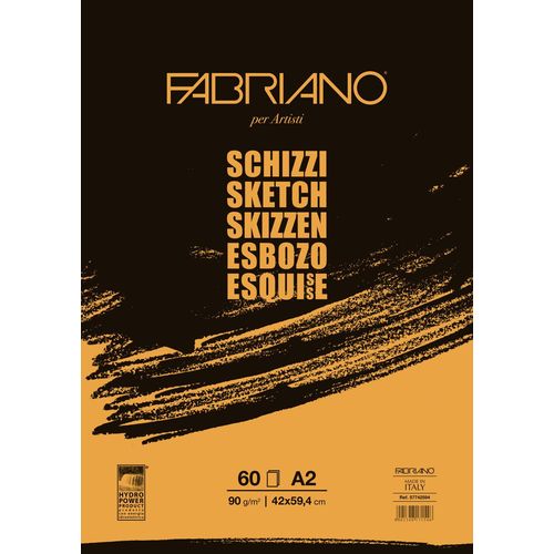 Papier Fabriano Schizzi Esquisse Bloc 42x59,4 90 G 60 Feuil.