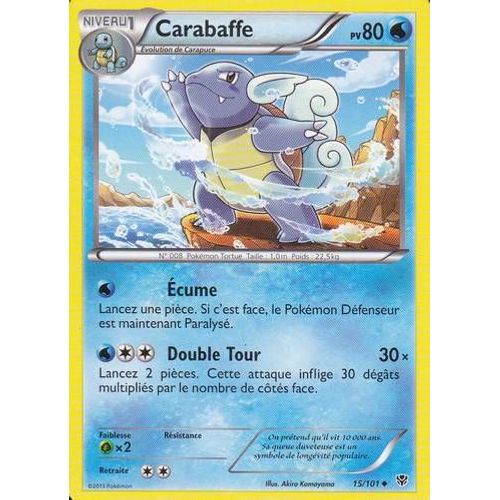 Carte Pokemon Explosion Plasma Carabaffe 15/101 Fr