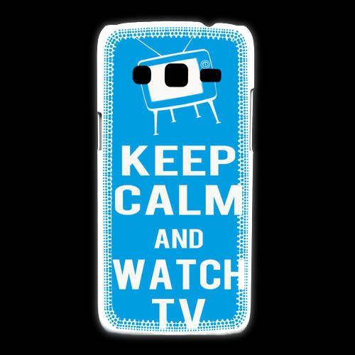 Coque Samsung Galaxy Express2 Keep Calm Watch Tv Cyan