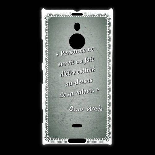 Coque Nokia Lumia 1520 Survie Valeur Vert Citation Oscar Wilde