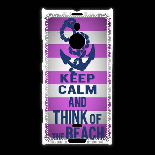 Coque Nokia Lumia 1520 Keep Calm And Think Beach Rose