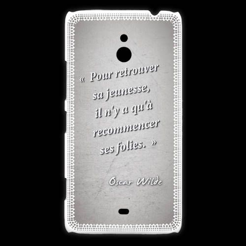 Coque Nokia Lumia 13 Jeuness Folie Gris Citation Oscar Wilde Rakuten