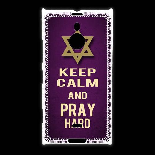 Coque Nokia Lumia 1520 Keep Calm And Pray Jewish Violet