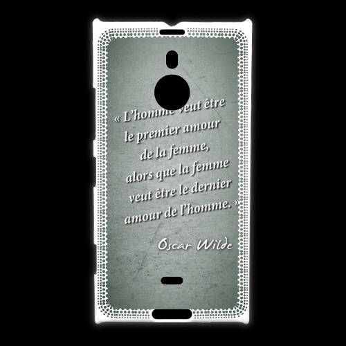 Coque Nokia Lumia 1520 Homme Veut Vert Citation Oscar Wilde