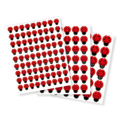 Gommettes Coccinelles De 0,8 À 1,9 Cm 153 Pièces