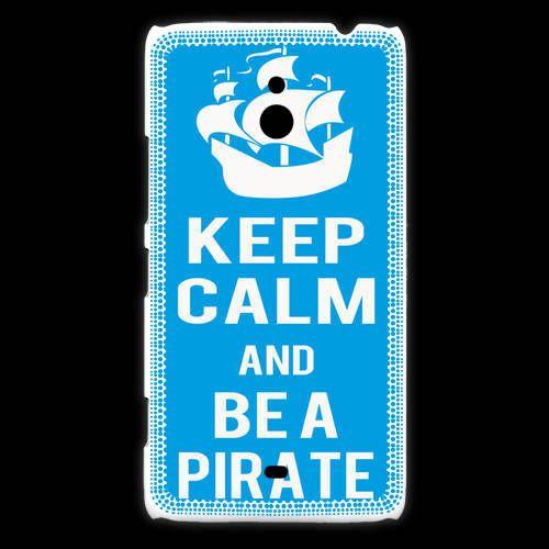 Coque Nokia Lumia 1320 Keep Calm Be A Pirate Cyan