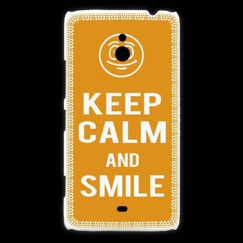 Coque Nokia Lumia 1320 Keep Calm Smile Orange