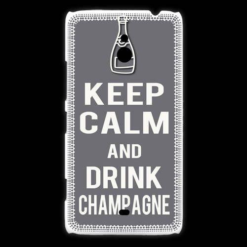 Coque Nokia Lumia 1320 Keep Calm Drink Champagne Gris