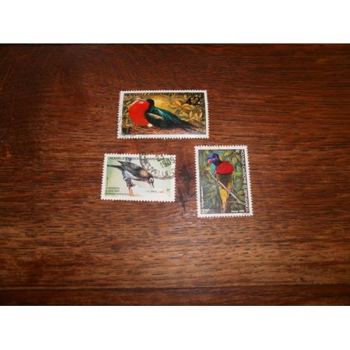 3 Timbres Nouvelle - Caldonie Oblitérés : Oiseaux