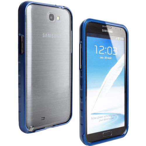 Bumper En Métal Bleu Pour Samsung Galaxy Note 2